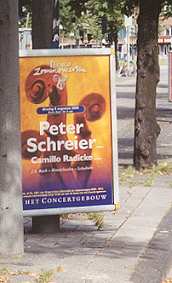 Plakat / poster Peter Schreier & Camillo Radicke in Amsterdam, 8/2000